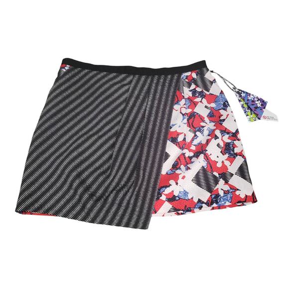 Peter Pilotto x Target Collaboration Red Floral / Check Print Skirt | Size 16 - Picture 1 of 8